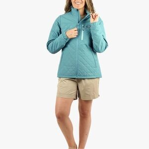 AFTCO Blue Puffer Jacket with Diamond Quilting